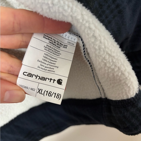Carhartt Blue Plaid Fleece Lined Shacket - Picture 7 of 10